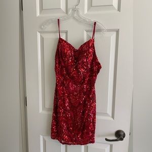 COPY - Girli Girl Boutique red sequin homecoming/special occasion dress